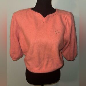Women's Coral V-Neck Sweater